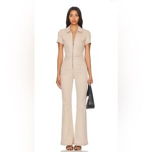 Free People Jayde Flare Jumpsuit Blushing size MediumShort NWT